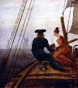 On the sailing-vessel Caspar David Friedrich